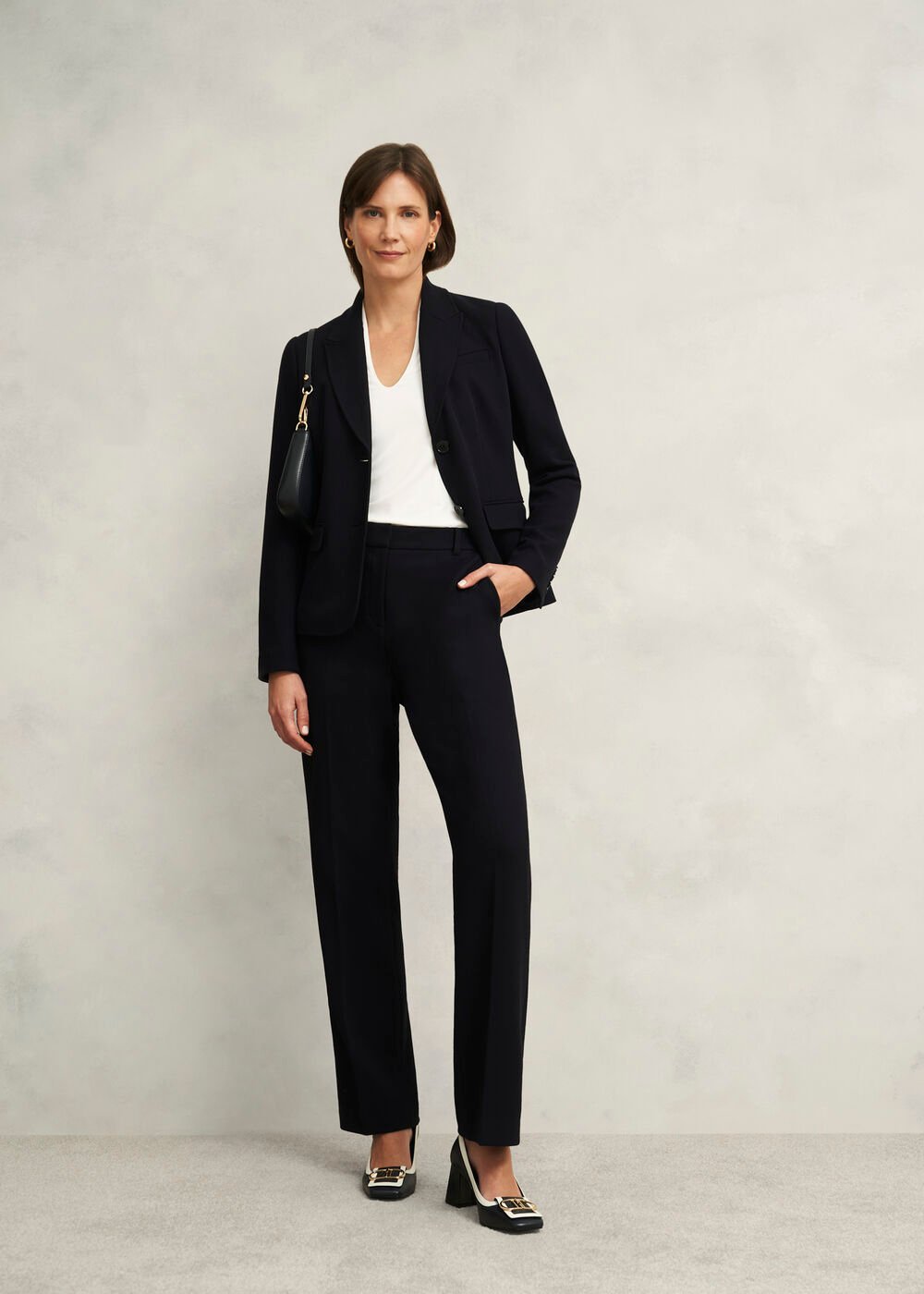 Aimee Double Fronted Top, Ivory, hi-res