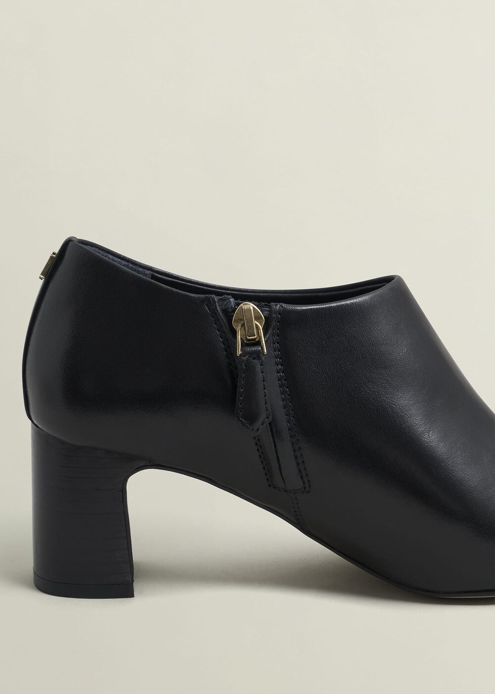 Leona Leather Shoeboots, Black, hi-res