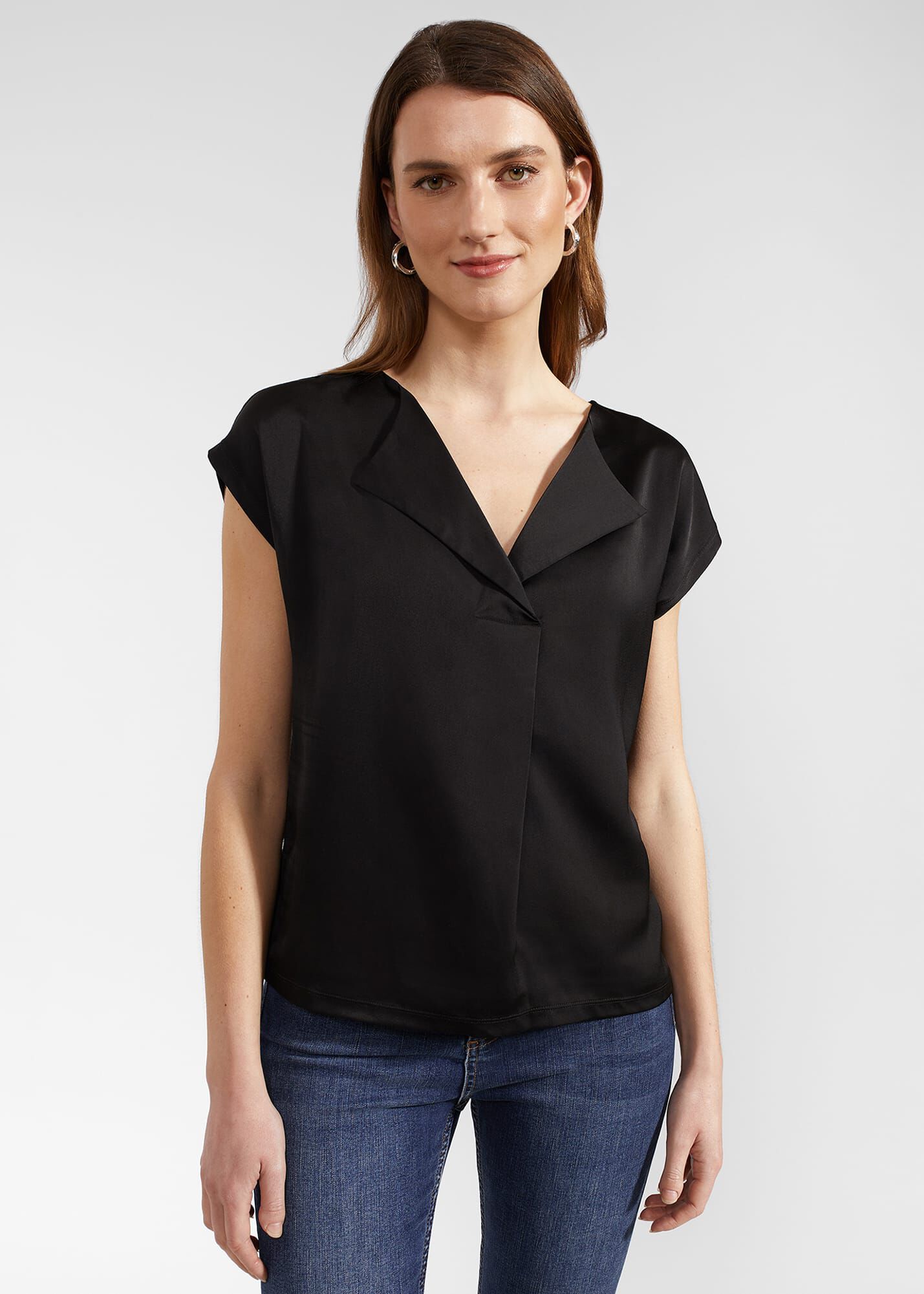ホブズ HOBBS MEL SATIN TOP （BLACK） ホブズ HOBBS MEL SATIN TOP （BLACK） -waja bazar - 海外