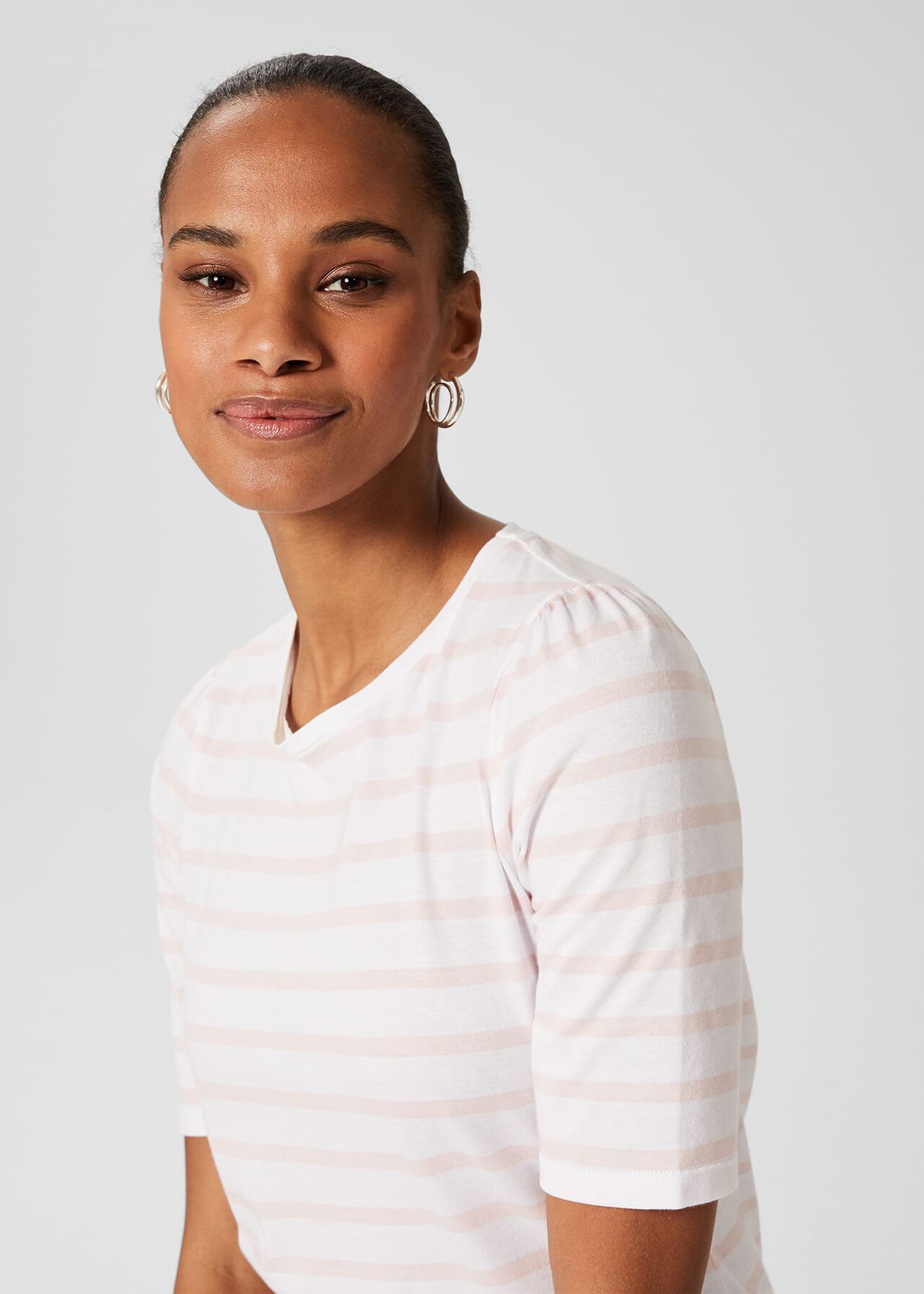 Eva Striped T-Shirt, White Pink, hi-res