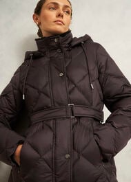 Petite Lumi Puffer Coat, Deep Brown, hi-res