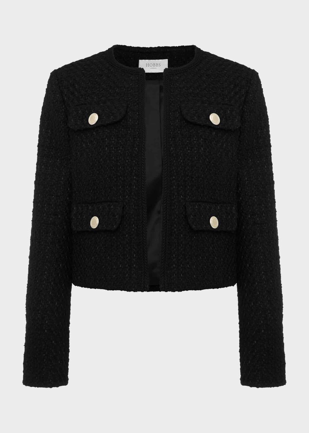 Emmy Jacket With Wool, Black, hi-res