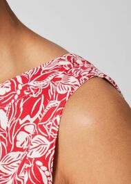 Maddy Printed Tank Top, White Magenta, hi-res