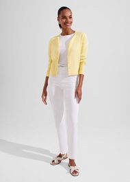 Michelle Cotton Cardigan, Lemon Zest, hi-res