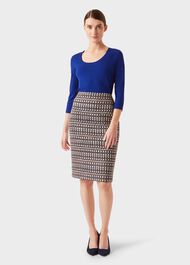 Daisy Double Fronted Top, Cobalt, hi-res