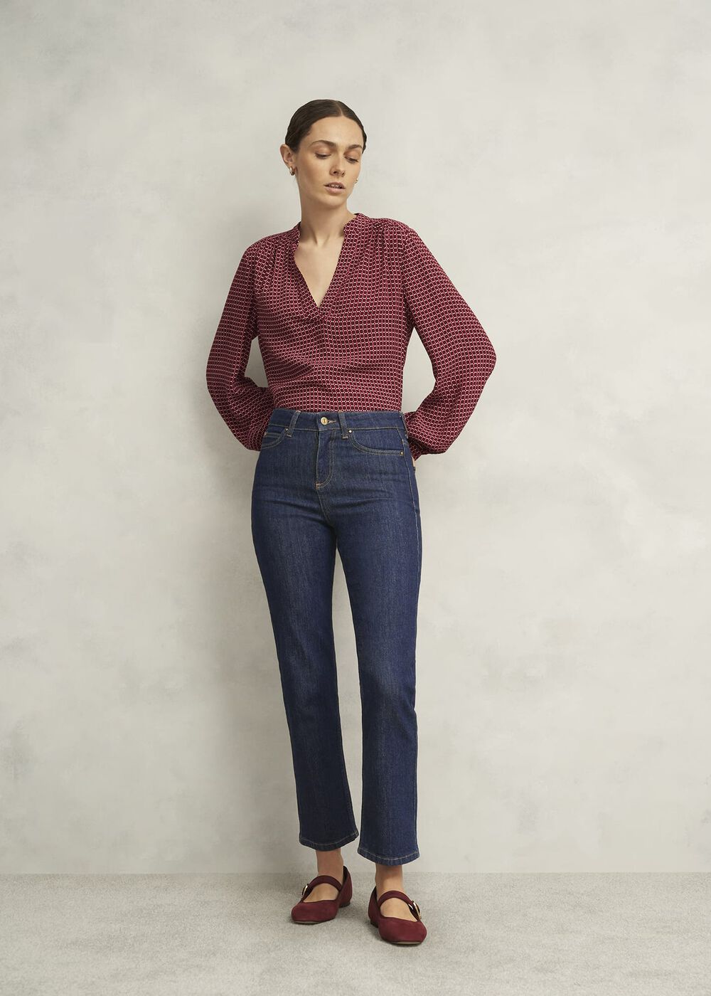 Shea Straight Jeans, Indigo, hi-res