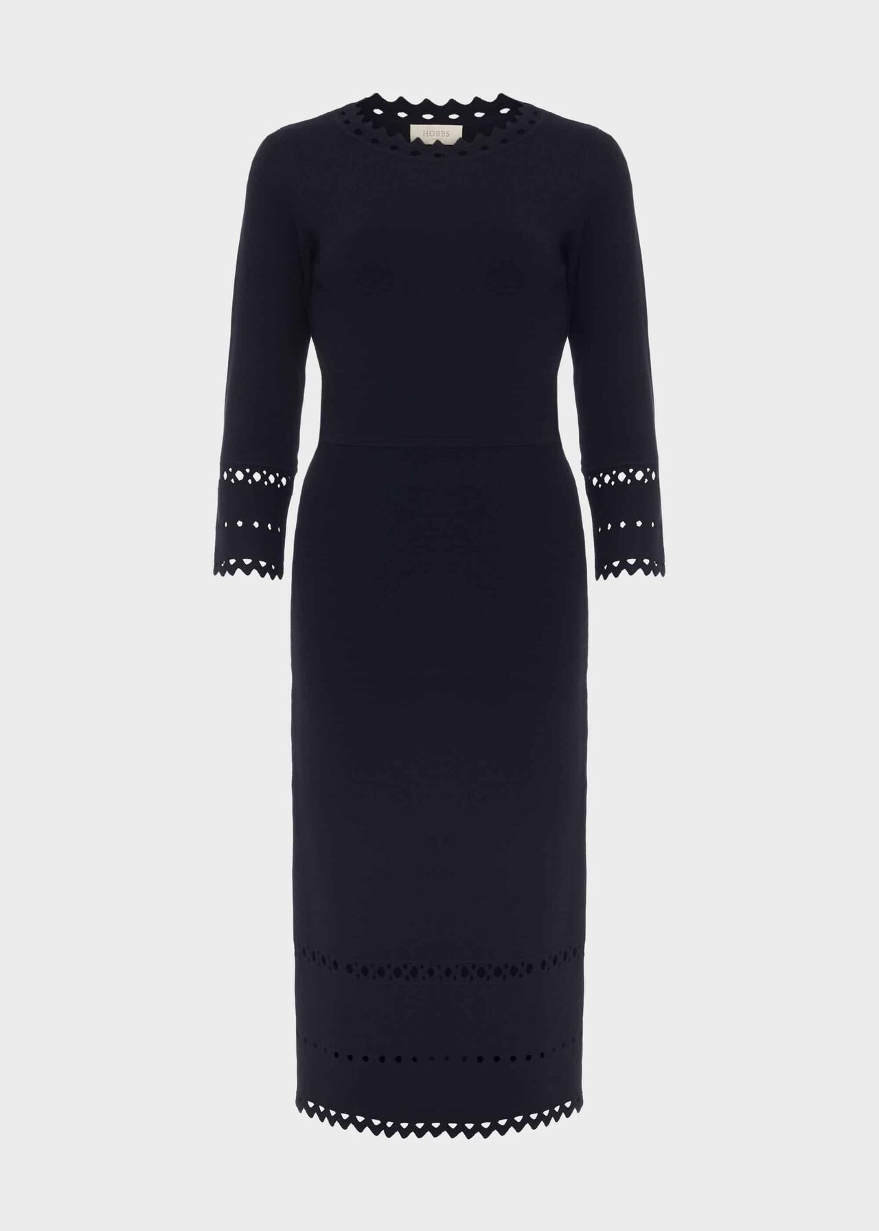 Myra Knitted Dress, Navy, hi-res