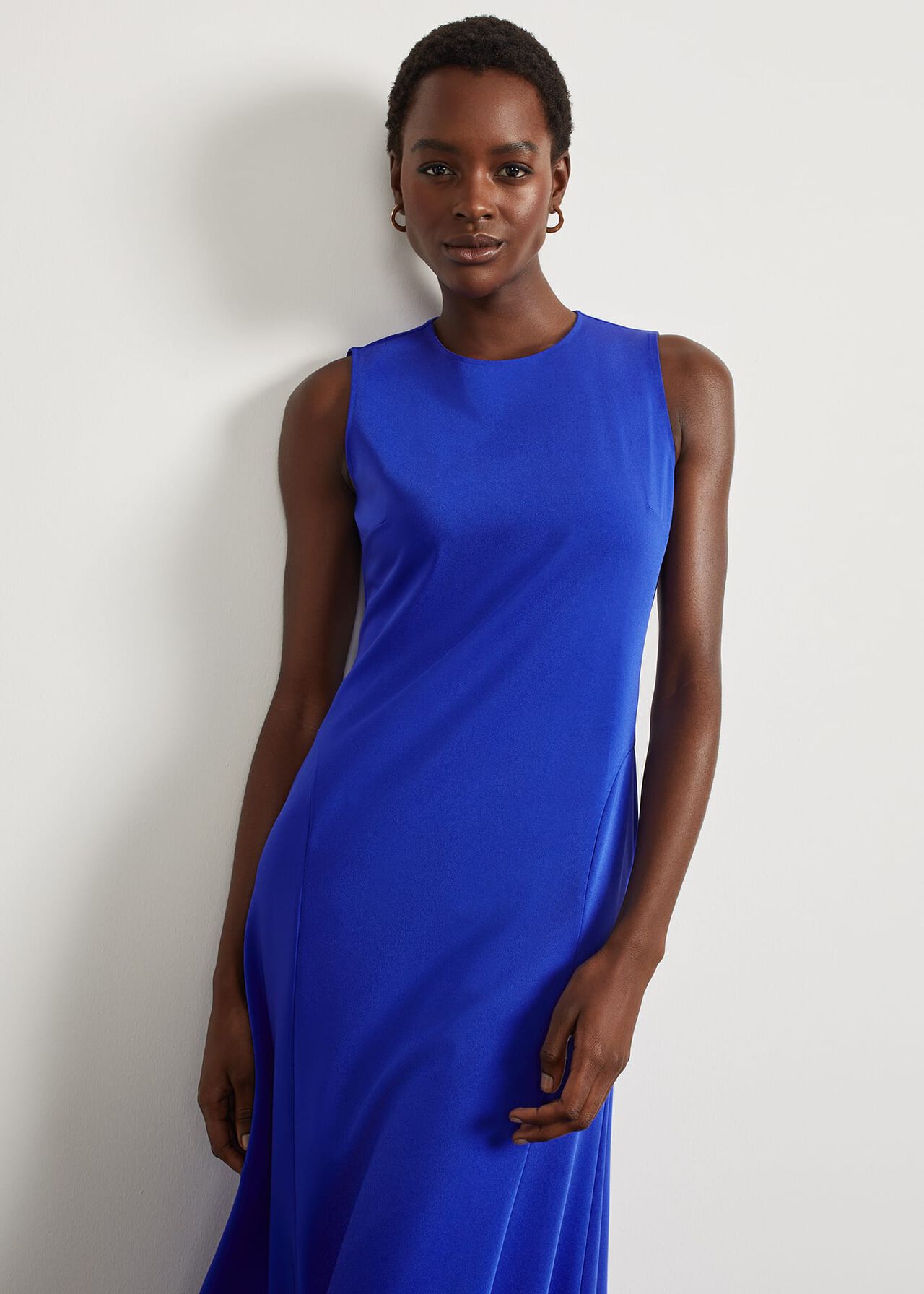 Palmer Midi Fit And Flare Dress, Mazarine Blue, hi-res