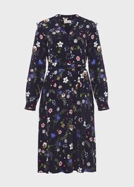 Florentine Dress, Dark Navy Multi, hi-res
