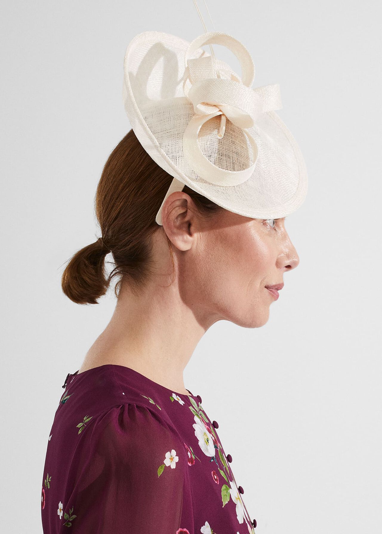 Quinn Fascinator, Creamy Oyster, hi-res
