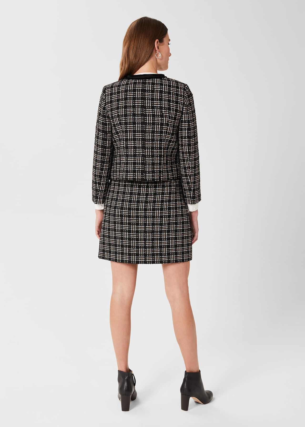 Alexis Tweed Jacket, Black Ivory, hi-res