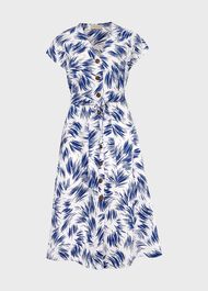 Rory Linen Dress, Ivory Blue, hi-res