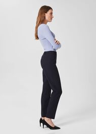 Laurel Tapered Trousers, Navy, hi-res