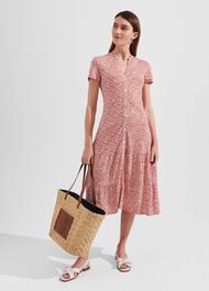 Petite Jacinta Dress, Apricot Ivory, hi-res