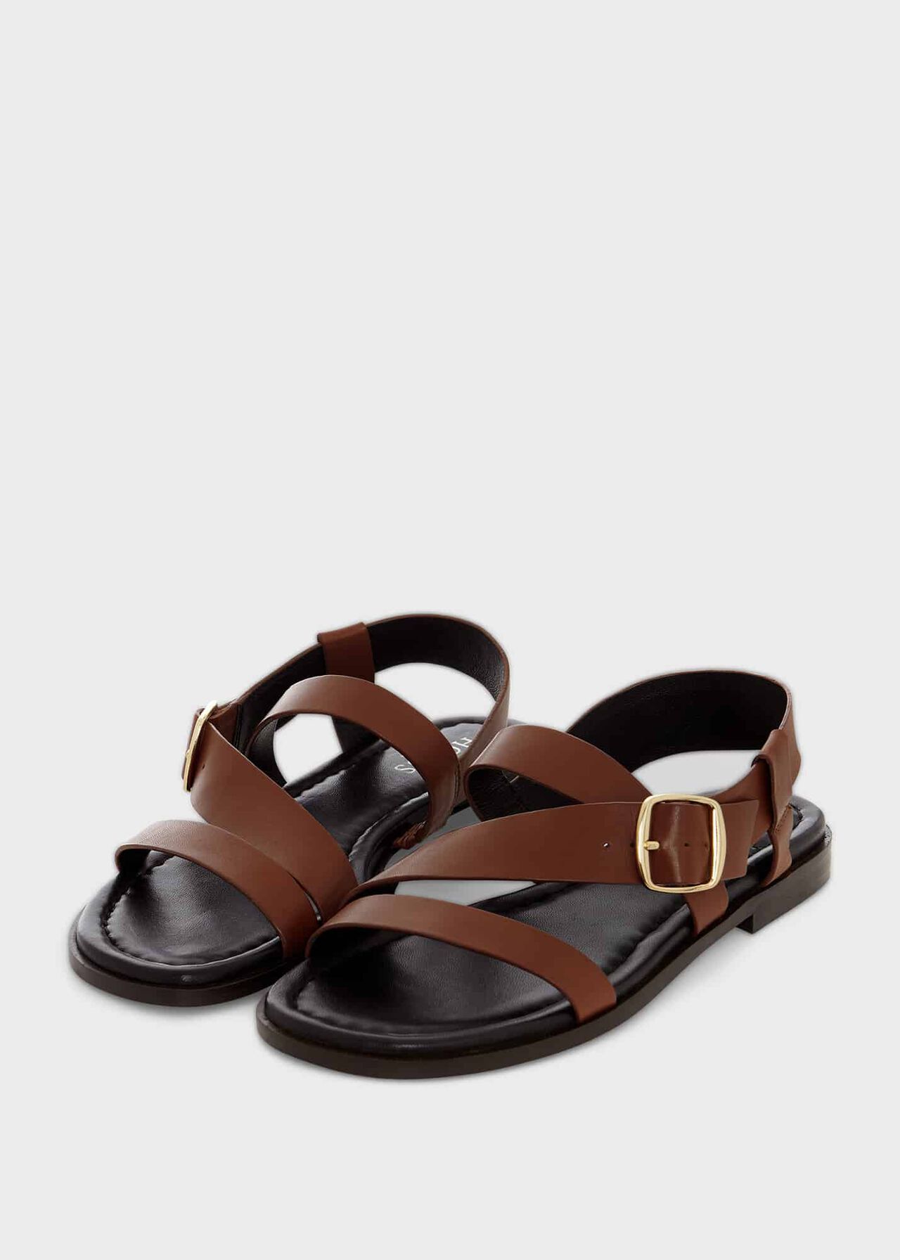 Brooke Leather Sandals, Tan, hi-res
