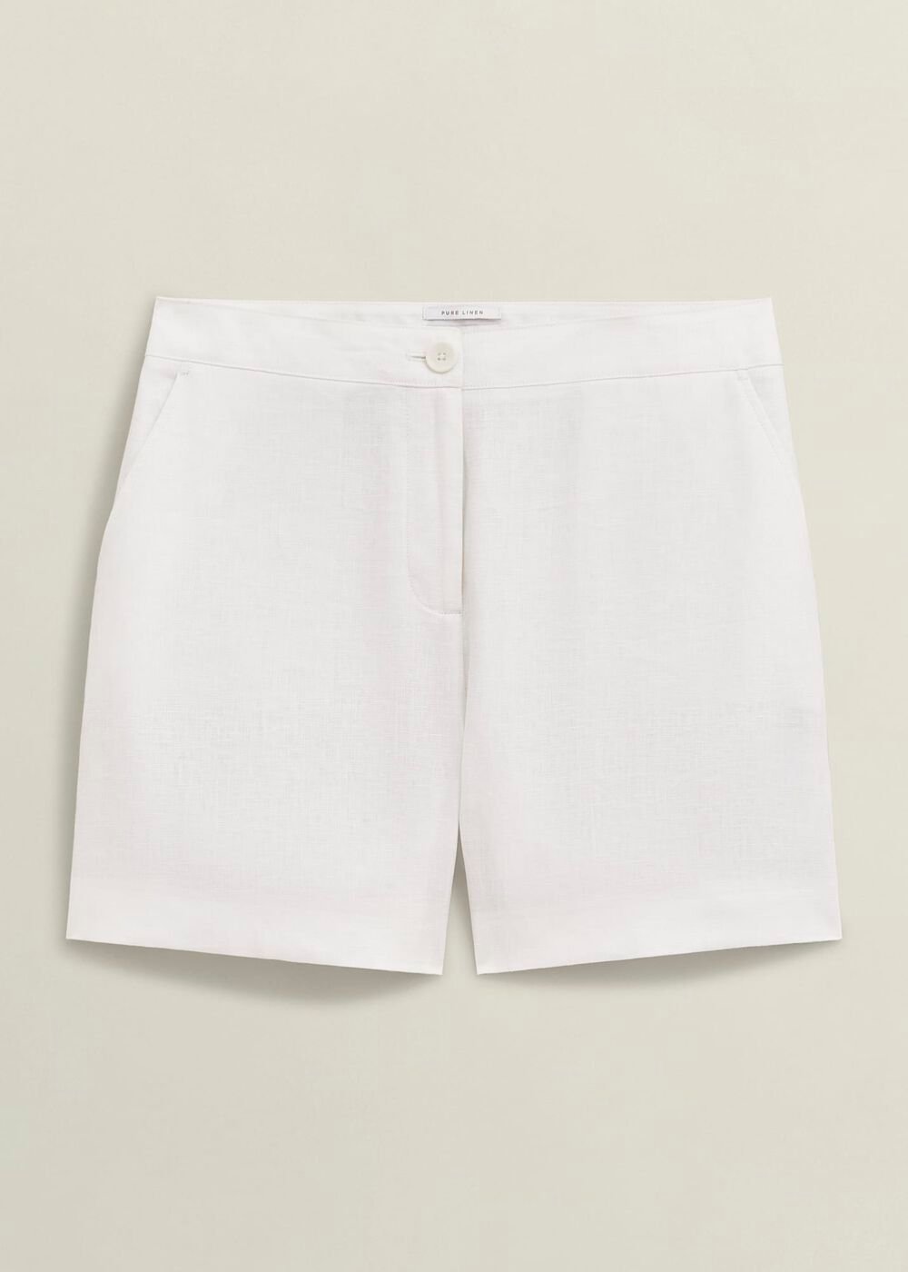 Chelsea Linen Shorts, White, hi-res