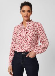 Lillian Blouse, Pink Multi, hi-res