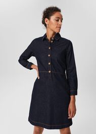 Lulu Denim Dress, Indigo, hi-res