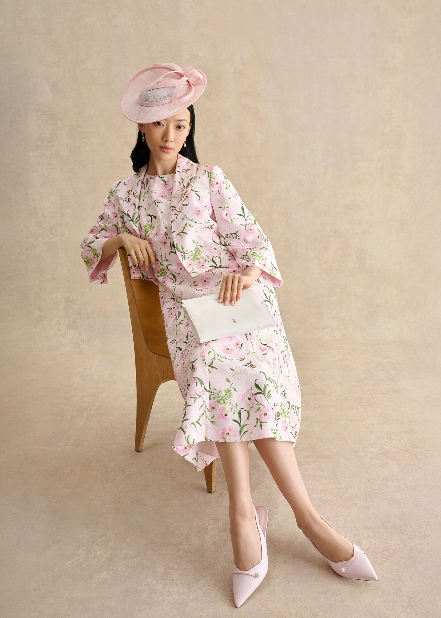 Lana Floral Jacquard Dress | Hobbs US |