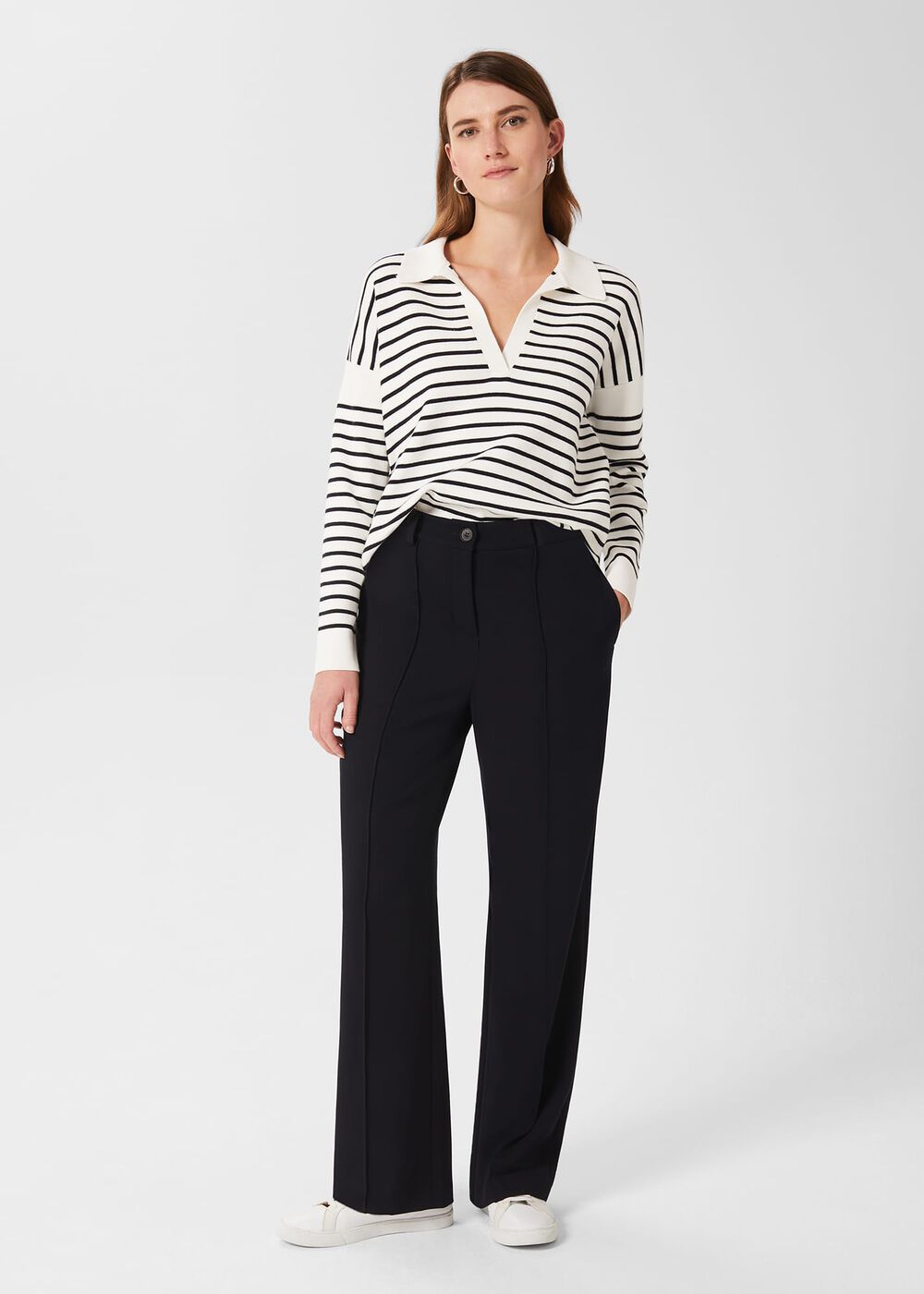 Zia Straight Trouser, Navy, hi-res