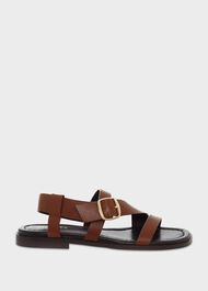 Brooke Leather Sandals, Tan, hi-res