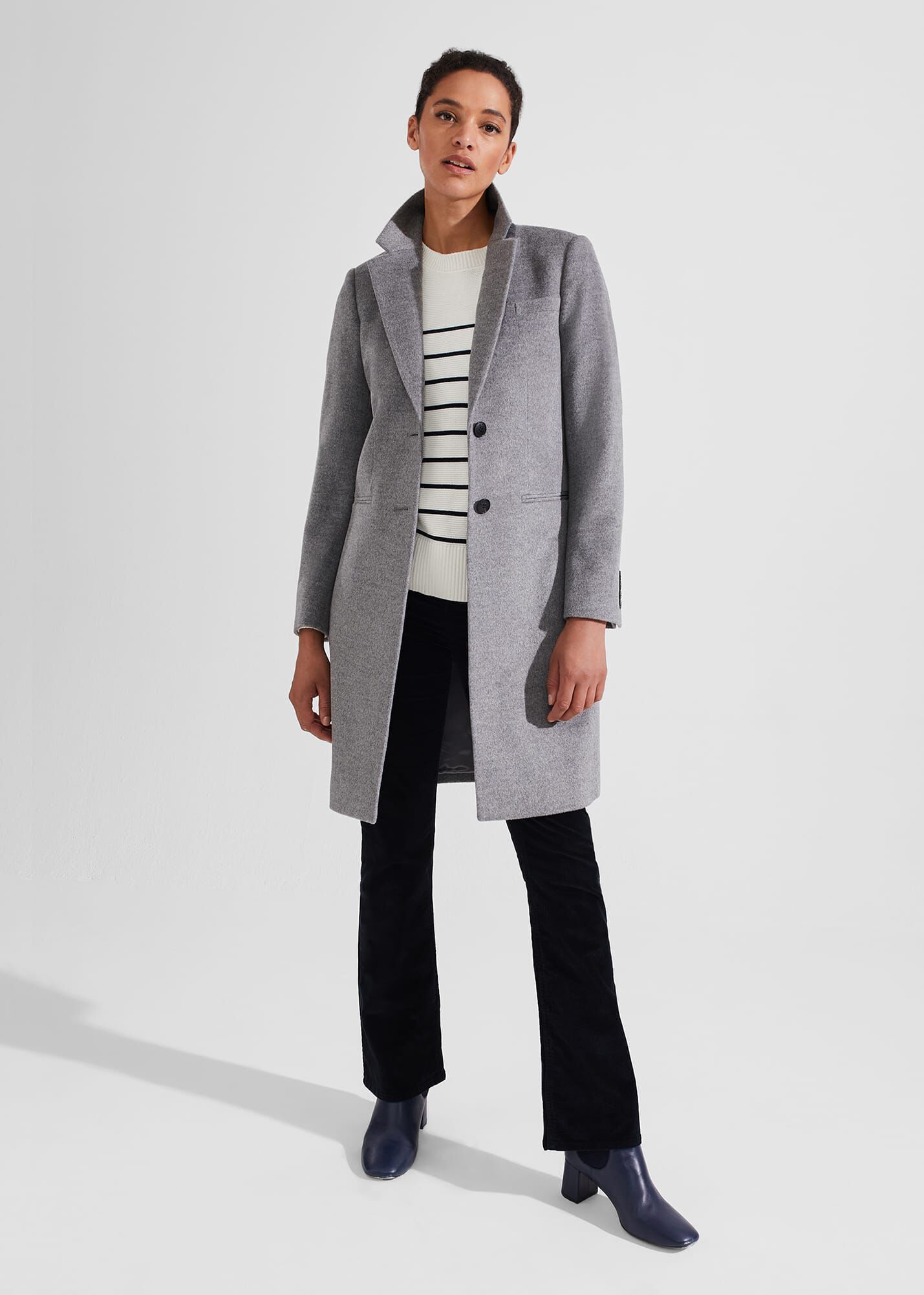 Women grey shop wool coat