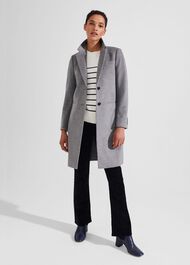 Petite Tilda Wool Coat, Grey, hi-res