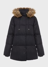 Lexie Puffer Jacket With Hood, Navy, hi-res