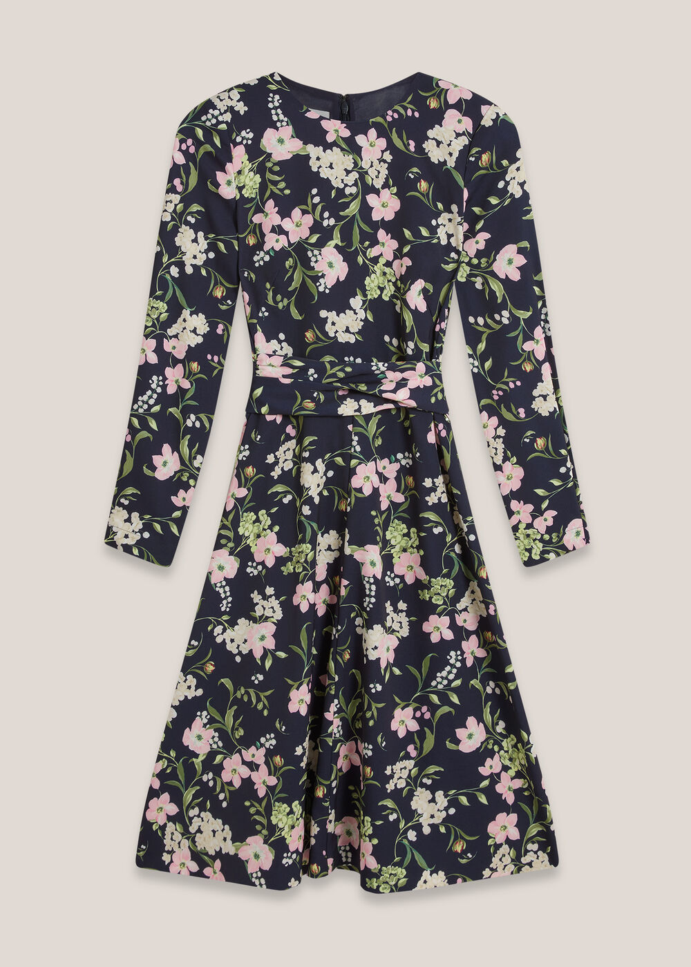 Sabine Floral Tie Dress, Midnight Multi, hi-res
