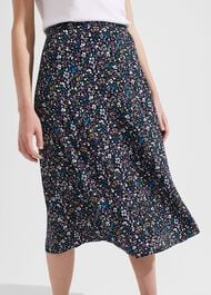 Anika Midi Skirt, Navy Multi, hi-res