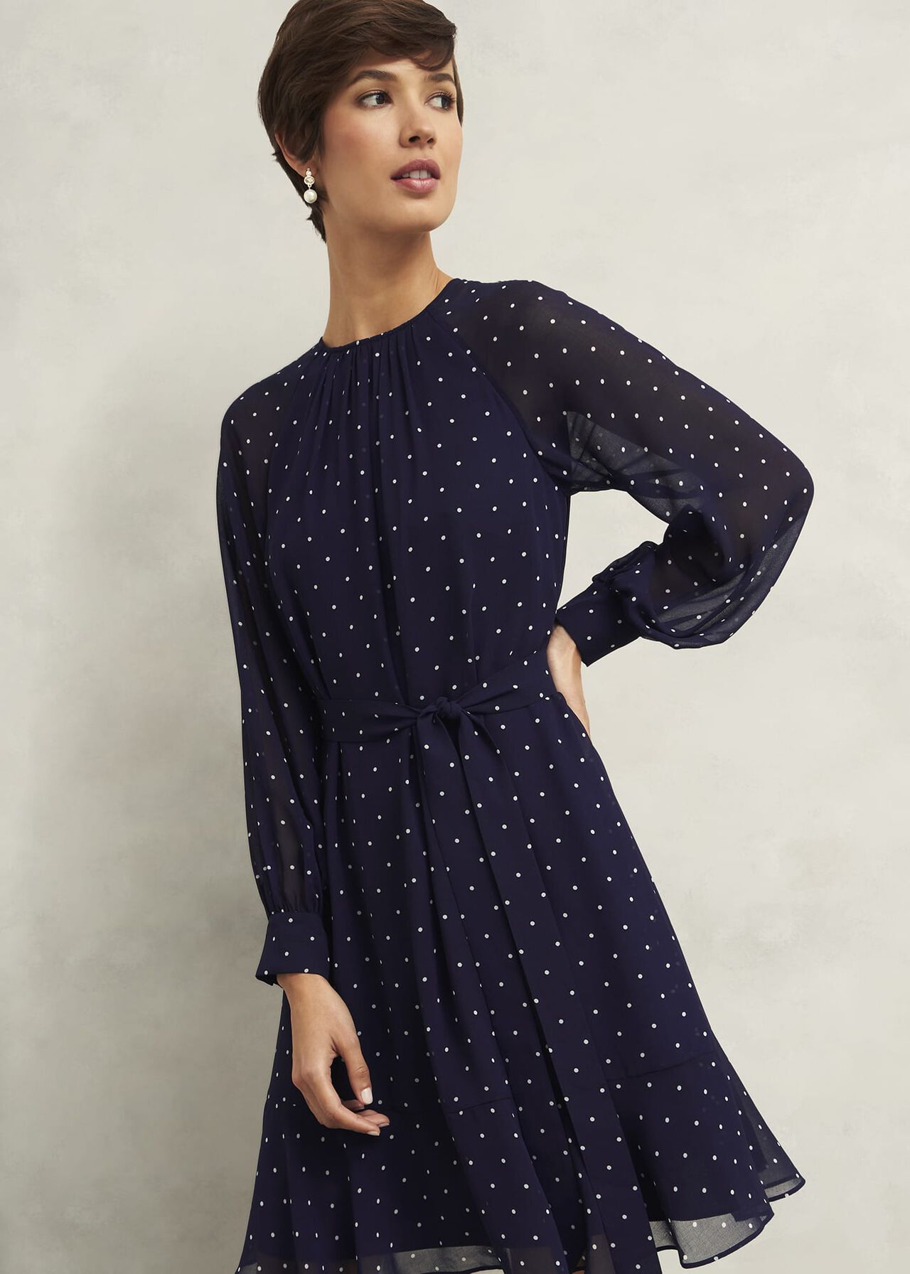 Rosie Dress, Navy Ivory, hi-res