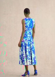 Petite Angelica Floral Dress, Blue Cream, hi-res