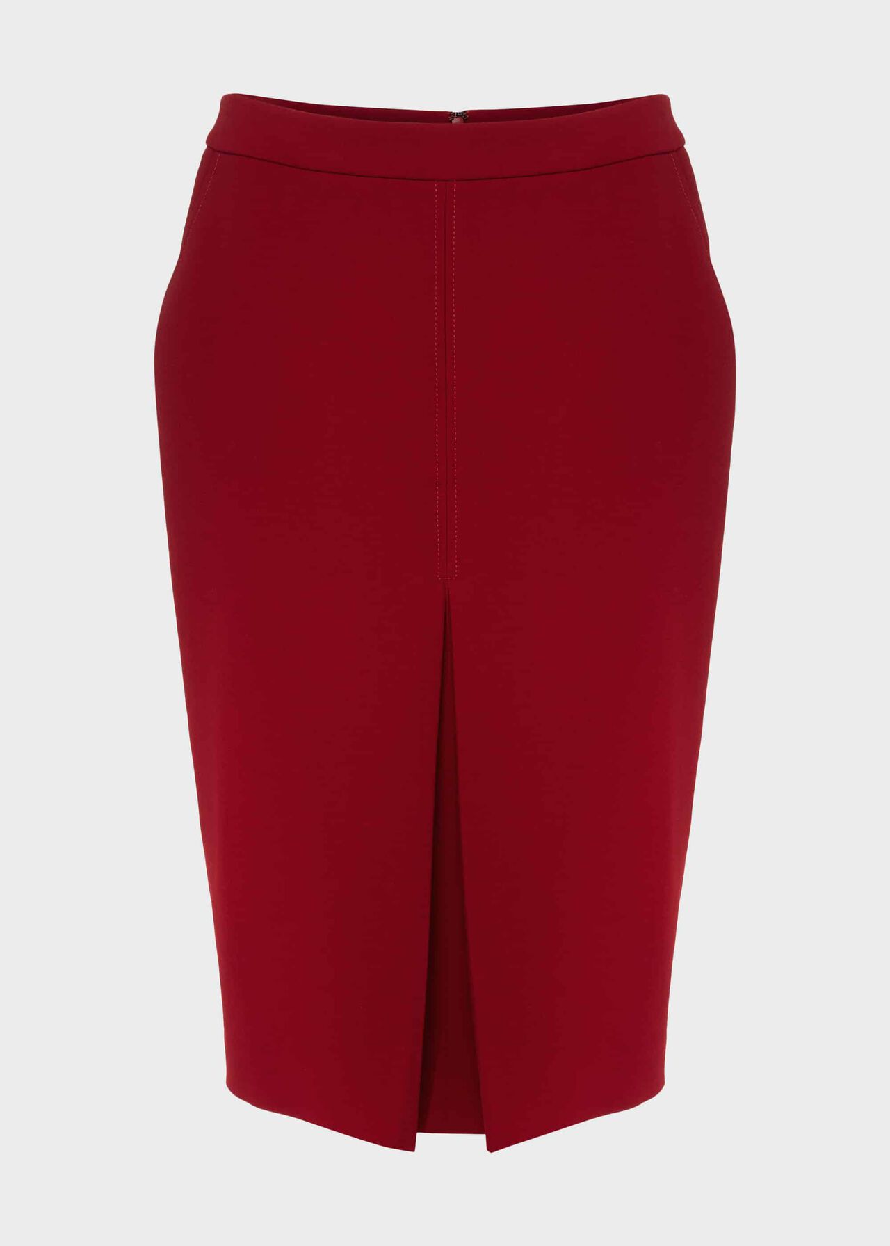 Lucille Pencil Skirt With Stretch, Red, hi-res