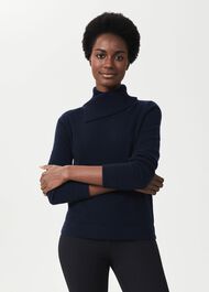 Courtney Jumper with Cashmere, Midnight Navy, hi-res