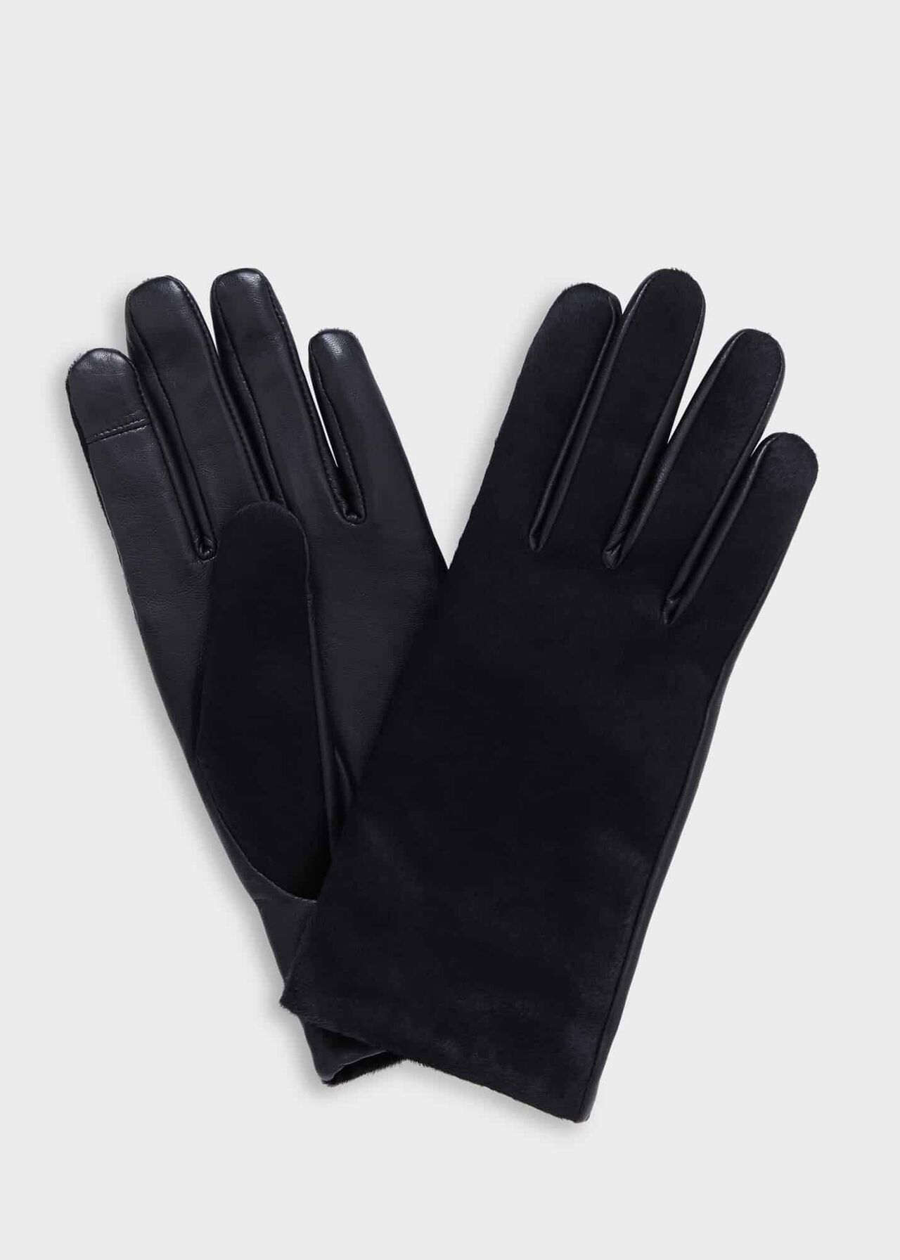 Emma Leather Glove, Black Pony, hi-res