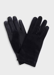 Emma Leather Glove, Black Pony, hi-res