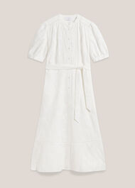Amani Cotton Embroidery Dress, White, hi-res