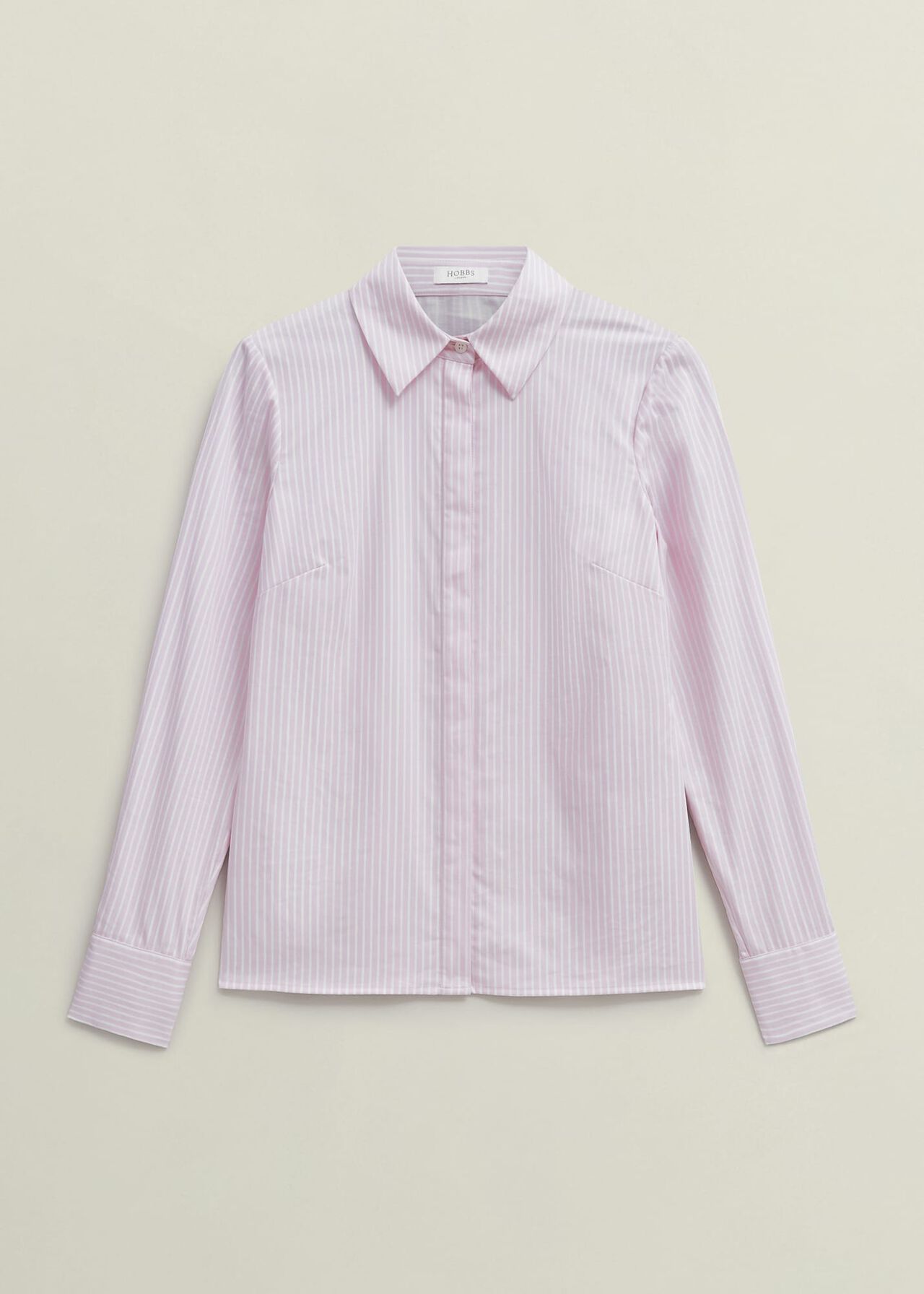 Victoria Cotton Blend Shirt, Pink White, hi-res