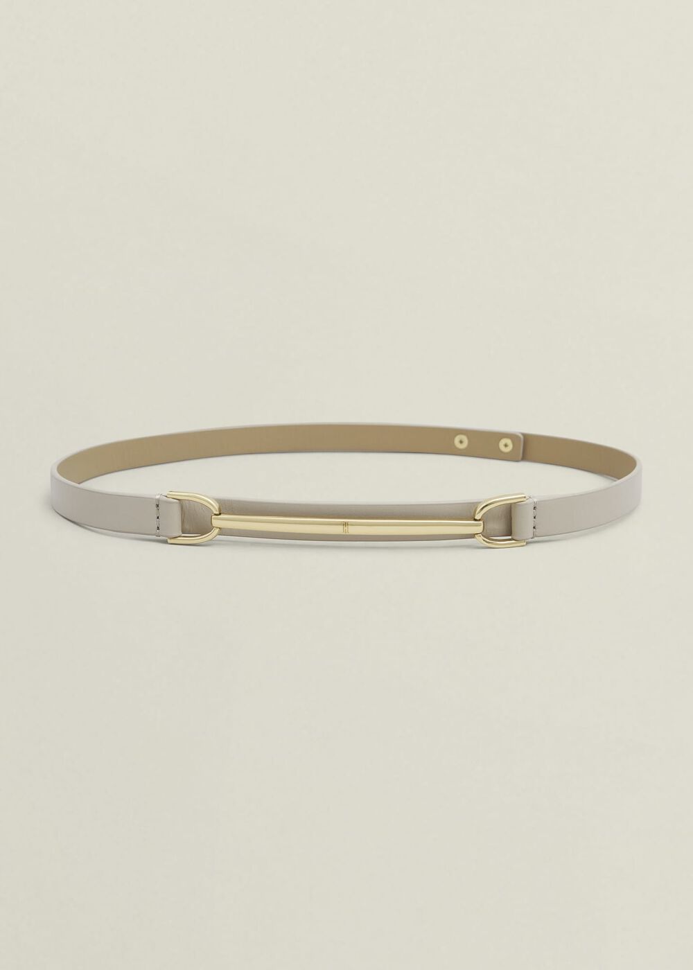 Daphne Leather Waist Belt, Light Beige, hi-res
