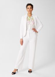 Natasha Wide Trousers, Ivory, hi-res