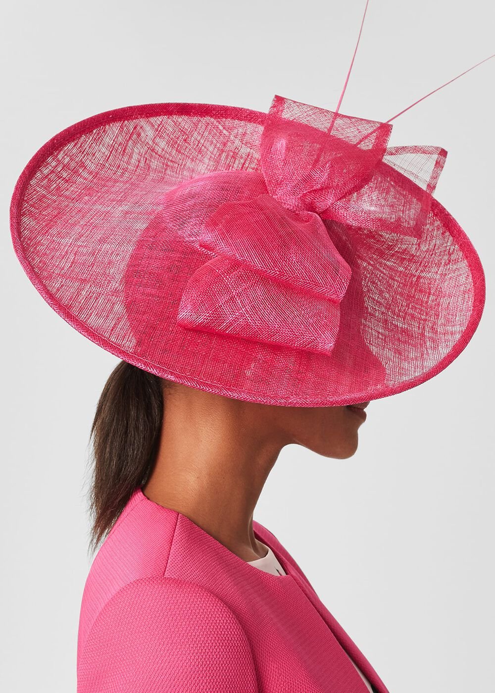 Victoria Fascinator, Bright Pink, hi-res
