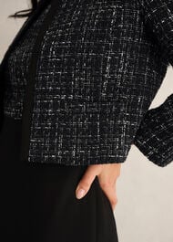 Petite Esme Match Black Jacket, Black White, hi-res