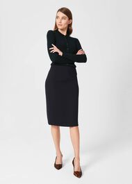 Abigail Pencil Skirt , Navy, hi-res