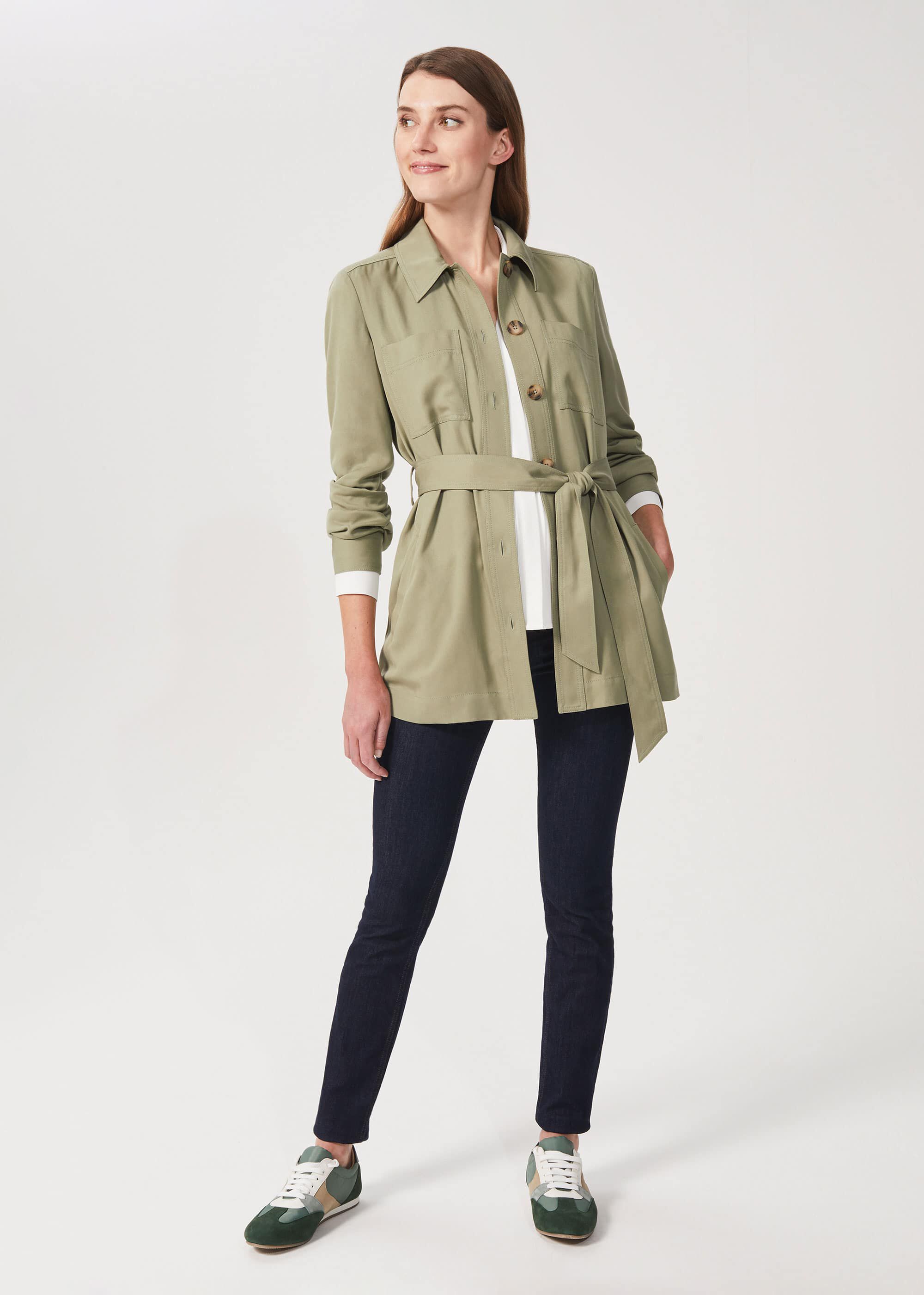 Green utility coat