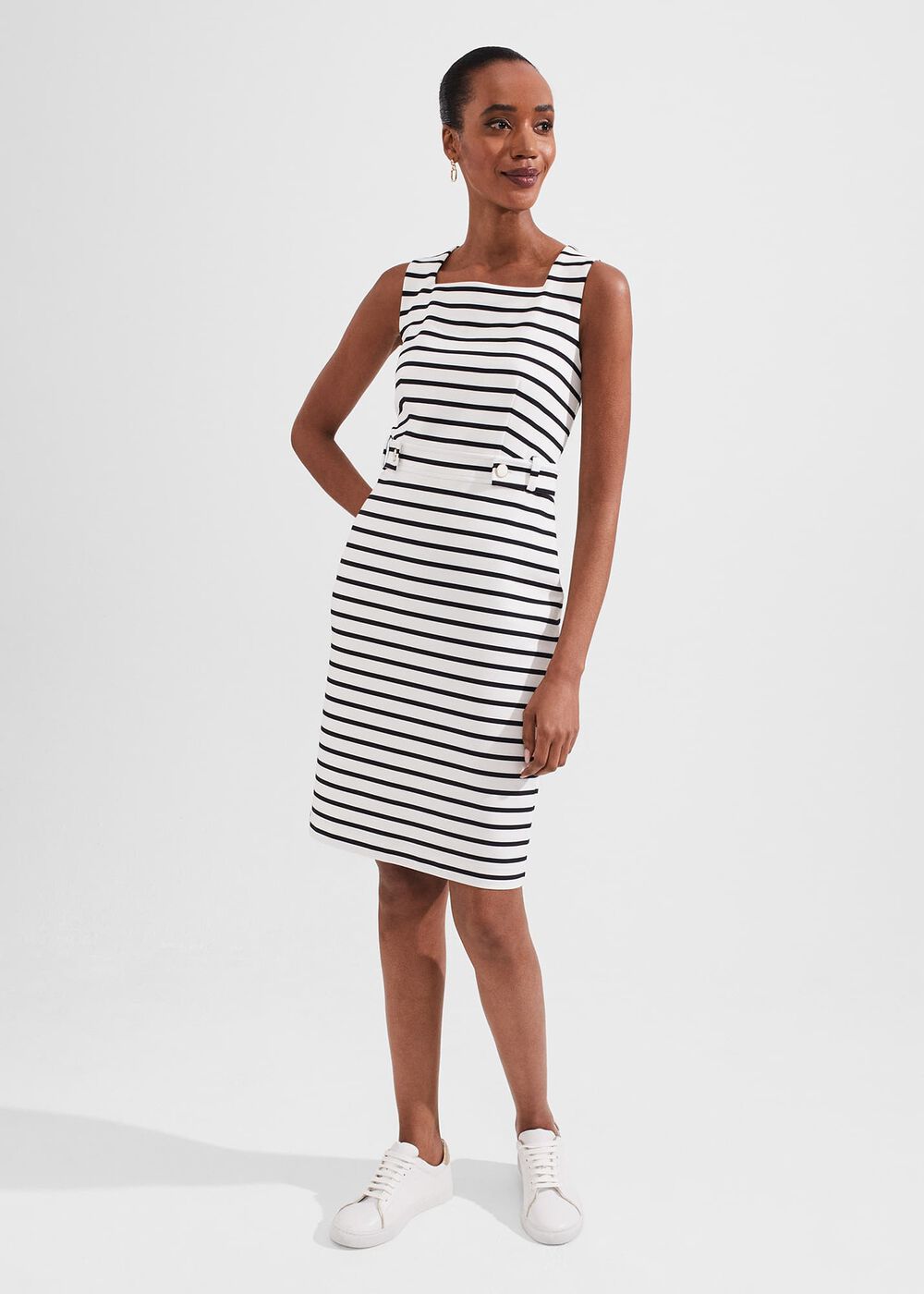 Audra Dress, Ivory Hobbsnavy, hi-res