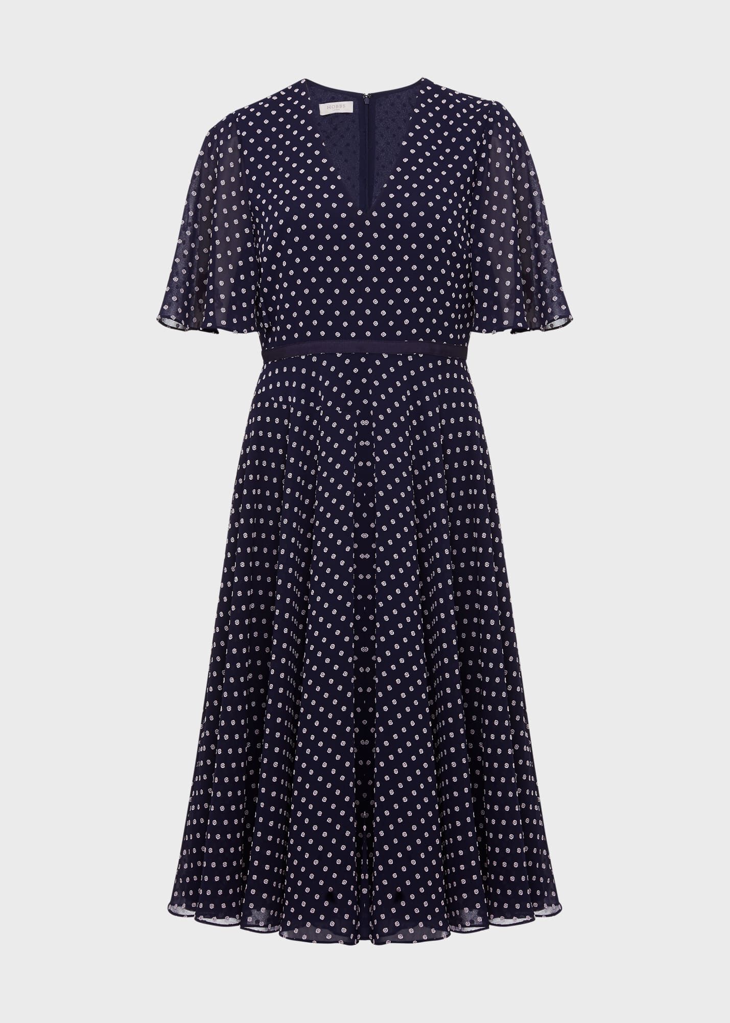 Hobbs navy spot dress shop