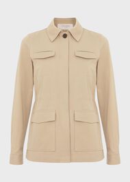 Mandy Cotton Jacket, Soft Grey, hi-res
