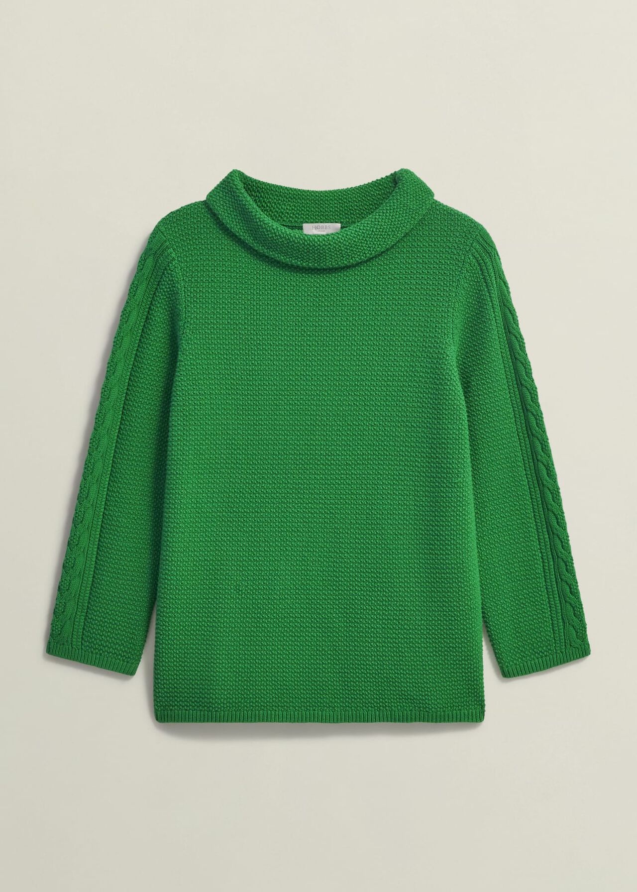 Camilla Cotton Jumper, Lush Green, hi-res
