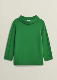 Camilla Cotton Jumper, Lush Green, hi-res