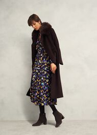 Rochelle Suede Ankle Boots, Chocolate Brown, hi-res